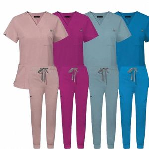 wholesale Salle d'opération uniforme médical gommages hôpital travail gommages ensemble fournitures médicales infirmière chirurgie dentaire costume vêtements de travail m91y #