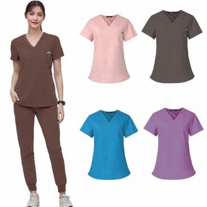 wholesale Salle d'opération uniforme médical gommages hôpital travail gommages ensemble fournitures médicales infirmière chirurgie dentaire costume vêtements de travail A8zE #