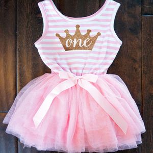 Venta al por mayor- Fiesta Formal Vestido de bautismo recién nacido para bebés pequeños 1 año Cumpleaños Vestido de bautizo Corona imperial Niños Niños Vestido de tela