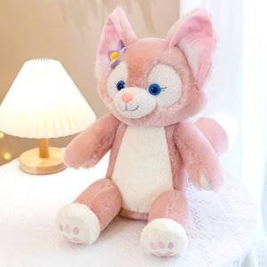 Gros renard rose image peluche fille poupée différentes tailles se concentrer sur les détails ultra-haut degré de reproduction