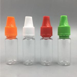 Precio al por mayor Nuevas botellas de 10 ml de PET con TPD Tambre a prueba de niños con punta delgada, botellas de plástico de 10 ml de alta calidad Venta popular EU LPEU
