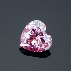 Prix de gros par carat en forme de coeur rose 3EX VVS Moissanite diamant pierre précieuse en vrac H1015
