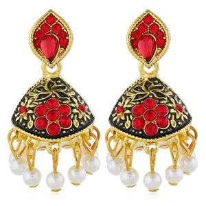 Gros-Retro Perles diamants balancent boucles d'oreilles pour les femmes lustre en cristal coloré boucle d'oreille fille mode vacances bijoux livraison gratuite