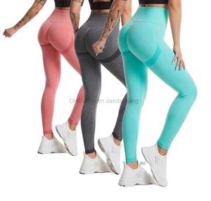 wholesale femme sans couture yoga legging taille haute motard cyclisme course stretch compression pantalon serré yoga scrunch fesses leggings gym fitness vêtements