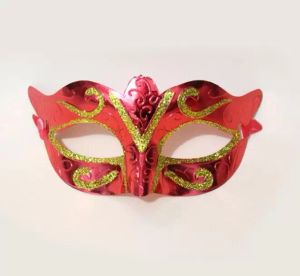 En gros envoyé Masque De Fête Hommes Femmes Avec Bling Or Glitter Halloween Mascarade Masques Vénitiens Pour Costume Cosplay Mardi Gras DH9455