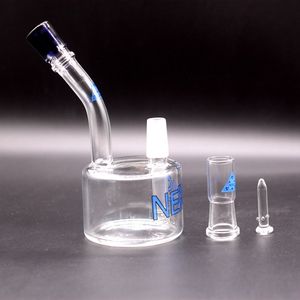 Venta al por mayor Mini NEXUS Bongs Hookahs Neumático Percolador Vapor Bubbler Oil Rig Glass Water Pipe 14.4mm Joint