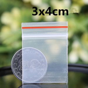 Sac à ziplock de petit bijoux en gros 500pcs Sacs en plastique transparent reclosables Sacs en plastique transparent 8mil Mini Zip Lock Échantillon Baggies 08quotx12165997 ZZ