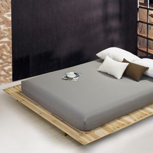 Feuilles de couleur unie en gros draps de lit monté sur lit de lit élastique lin lin lingepread Polyester coton simple jumelle reine complète 201113
