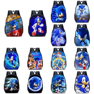 Venta al por mayor SONIC lindo All Star velocidad supersónica juguete de peluche mochila sónico bolso de hombro bolso de la pluma estudiante niños regalo