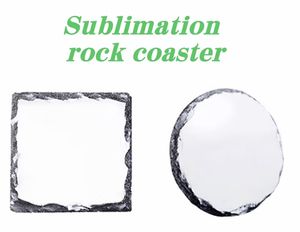 wholesale Sublimation Rock Coaster Table Vierge Tapis Isolation Thermique Transfert Thermique Tasse Pads DIY Coaster 001