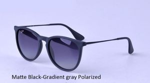 Venta al por mayor-Gafas de sol Moda mujer Gafas de sol polarizadas Diseñador de la marca Gafas de sol 54 mm Gradiente Lentes de resina Marco de nylon Templo de metal