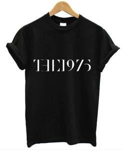 Gros-Les lettres 1975 Imprimer Femmes Tshirt Coton Chemise Casual Pour Lady Blanc Noir Top Tee Grande Taille Hipster HH503-423