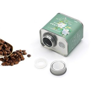 wholesale Emballage de boîtes de conserve de récipient de grain de café carré personnalisé en fer blanc de 250 g avec valve de dégazage Ubenm