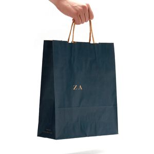 Venta al por mayor, bolsa de papel personalizada OEM de calidad superior, bolsa de papel kraft con impresión a todo color, bolsa de regalo de papel ecológica