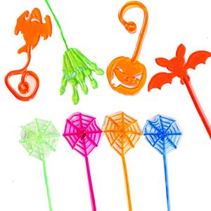 Gros jouet main jouet bâton de jeu 100 pièces bâton extensible drôle jouet paume élastique collant Squishy Slap Palm jouets enfants nouveauté jeux jouets télescopiques fourniture d'halloween