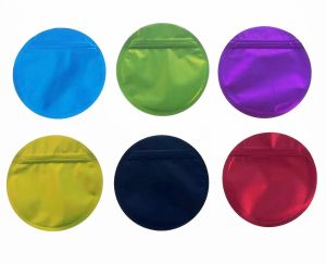 Bolsas de 3.5g de círculo redondo único al por mayor paquete de bolsas de mylar con forma de plástico especial irregular de plástico personalizado