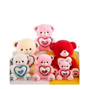 Día de San Valentín Valentín al por mayor Luminada Doll Up Regalo infantil Panda Toy Teddy Bear