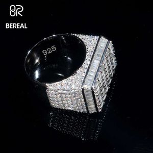 Vvs en gros Vvs Mossiinate Diamond Ring Gra Gra Certifié Iced Out Baguette Cut 925 Silver Hip Hop Bijoux Hals pour hommes Femmes