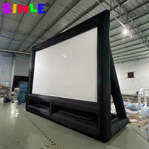 wholesale Écran de cinéma gonflable soufflé à l'air de 10x7m (33x23ft) avec écran de projecteur de cinéma de nuit extérieur à projection avant et arrière pour le plaisir de la piscine dans la cour arrière