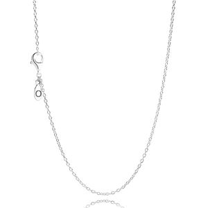 Venta al por mayor para mujer 60 CM S925 Cadena de plata esterlina Collar original Fit Pandora Jewelry Charms Colgantes Joyería para mujeres