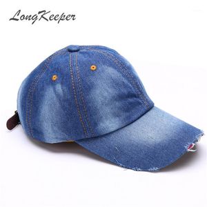 Outdoor Hats Wholesale- Womens Mens Denim Caps Cowboy Style Distressed Wearing Baseball Cap Garçons Filles Snapback Automne Hiver Gorras MYW801