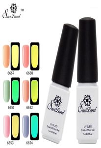 WholeSaviland brilla en la luz oscura empapa del esmalte de uñas de gel UV fluorescente neón luminoso Esmalte brillo barniz arte Tools2196914