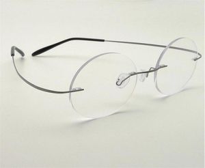 WholeSteve Jobs Star Style ultraléger mémoire titane sans monture myopie E lunettes optiques cadre lunettes pour hommes Oculos De Grau 6Pcs9185748