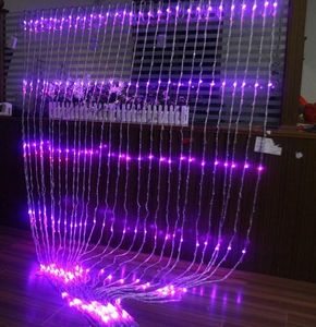 ANCHO 3M ALTO 6m Fondo de fiesta de boda de Navidad Vacaciones Agua corriente Cascada Cortina de flujo de agua Cadena de luz LED