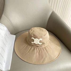Sombrero de cubo de ala ancha, sombreros de sol sólidos de diseñador para mujeres y hombres, gorras de cubo ajustables a la moda de playa