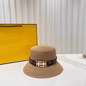 Sombreros de ala ancha Cubo 2023 Sombrero de paja de diseñador ancho Mujer Sombreros de playa Sombrero Ff Moda Hombres Dama Gorra Casquette Sombrero de verano Sombreros de ala pequeña Sutra de paja hecho a mano