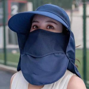 Chapeaux à large bord Chapeau de soleil de mode Version d'été pour femmes de la voiture électrique anti-UV coréenne Big Top peut être démonté de protection