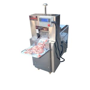 Máquina de rolo de cordeiro de corte único CNC de alta eficiência amplamente utilizada, fatiador de carne de cordeiro congelada de aço inoxidável comercial 110V/220V