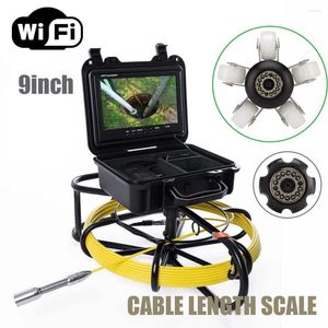 Connexion Wifi Caméra vidéo sous-marine 9 pouces 8 Go Carte mémoire dédiée Enregistrement Po 9600 Endoscope étanche avec câble