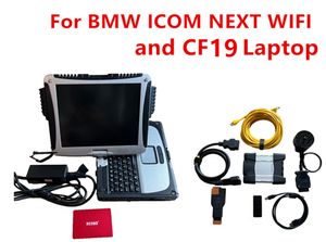 Wifi para diagnóstico Bmw Icom Next con el más nuevo SW 1000gb Hdd modo experto cf19 Cables Obd para ordenador portátil conjunto completo listo para usar