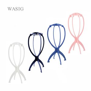 Adjustable Plastic Wig Stand 16.5x34cm - Colorful Portable Mannequin Head Holder, Foldable Hat Display Stand