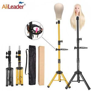 Wig Stand Wig holder Tripod adjustable Mannequin head holder Metal wig head holder for canvas head 25/50/55 inch wig tripod with tray 230715