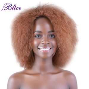 Perruques BLICE Wig synthétique Afro Kinky Curly Short Wigs For Women Machine Making Natural Style Daily Hair avec le filet respirant à l'intérieur
