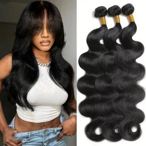 Perruques Body Wave Packs Heuvrants Human Brésilien Téaute des cheveux sans glué