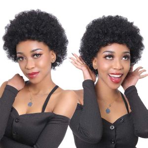 Perruques bon marché Afro Human Human Pnecky Curly Wigs for Black Women Bob Bob Natural Natural Wig Wig Brazilian Human Hair Saleless
