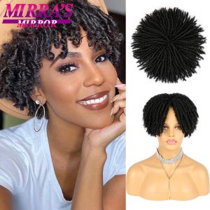 Perruques Dreadlock Hair Topper Wig avec clips Synthetic Locs Traided Hair Half Wigs Short Dreadlocs Hair Toupee Afro Wigs for Black Women