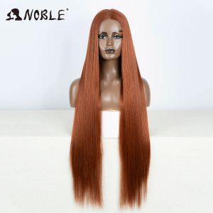 Perruques Noble Cosplay Wigs for Black Women Long Straight Synthetic Lace Wig 38 pouces Pink ombre Blonde Wig Wig Wig Wig Synthetic Lace Wig