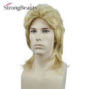 Perruques StrongBeauty Mullet perruques pour hommes années 70 80 Costumes hommes fantaisie Rock fête Cosplay cheveux perruque ondulée
