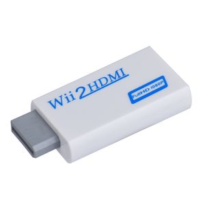 Convertisseur d'adaptateur Wii vers HUB Sortie vidéo audio Wii2HDMI de 3,5 mm pour moniteur HDTV Prise en charge 720P 1080P