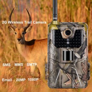 Caméra de trail sauvage PO Taps Night Vision 2G SMS MMS P Courriel CEMLULAR HUNTING CAMERA HC900M 20MP 1080P Surveillance 231222