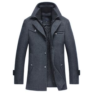 Coupe-vent Vestes de laine d'hiver Hommes Casual Slim Fit Chaud Vêtements d'extérieur Formel Automne Veste Manteau Mâle Manteau Plus Taille 5XL Haute Qualité 201104