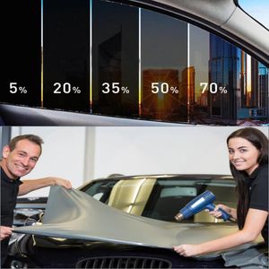 Pegatinas de la ventana Dark Black Tinting Film Glass Roll Summer Touring Sun Protection para proteger