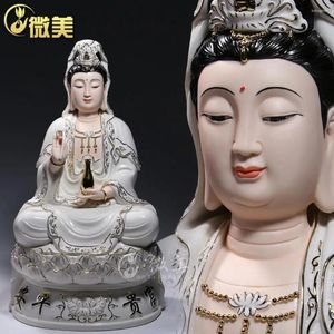 Pegatinas de la ventana Dehua cerámica de 12 pulgadas a 18 miaojin pintura guanyin buddha avalokiteshvara adornos budistas suministros al por mayor