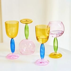 Verres à vin 1 pièce, gobelet coloré, tasse à vin, verres de Bordeaux, verres Borosilicate, verres à Cocktail, décoration pour amoureux 231205