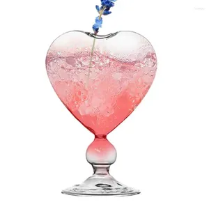 Verres à vin 210ml, tasses de saint-valentin, verre créatif en forme de cœur, transparent, pour boire du Champagne romantique pour la saint-valentin
