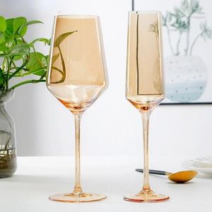 Verres à vin 3 types Spécifications Electroplate Glass Cup 400-600ml LUMBRE LURXE AMBER Gobelet Family Bar Festival Banquet Drinkware